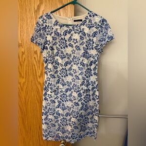 Tommy Hilfiger Blue and White Floral Mini Dress